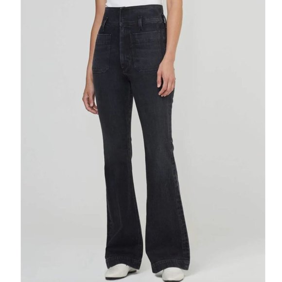 Citizens Of Humanity Gabriella Flare Ultra Hight Rise Jeans Night Shadow Size 26